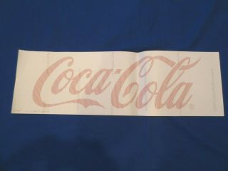 20 " X 7 " Red Letters With White Background Coca - Cola Logo Window Sticker Decal