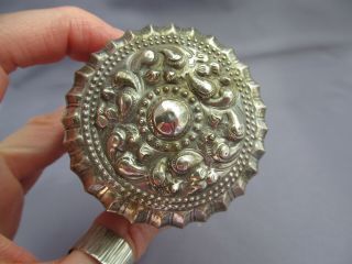 ANTIQUE VINTAGE ART DECO STERLING PAISLEY TRINKET PILL JEWELRY BOX CONTAINER 30g 2