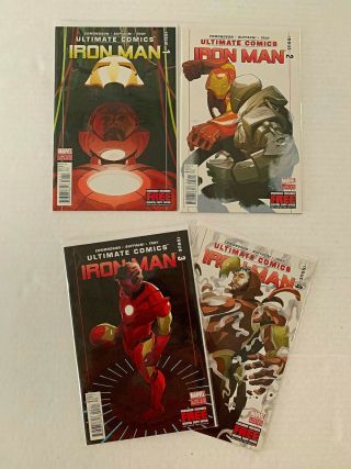 Ultimate Comics Iron Man Full Run (1,  2,  3,  4) Marvel 9.  8 Nm/mt