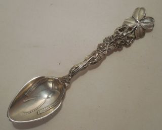 Redlich & Co.  - Good Luck - 4 Leaf Clover - Horseshoe - Wishbone - Sterling - Souvenir Spoon