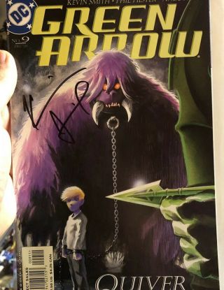 Signed Green Arrow Comic 9 By Writer Kevin Smith