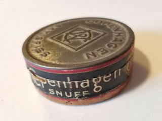 Vintage Copenhagen Snuff Tobacco Round Tin