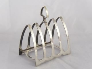 Smart English Antique Solid Sterling Silver Toast Rack 1913 61 G