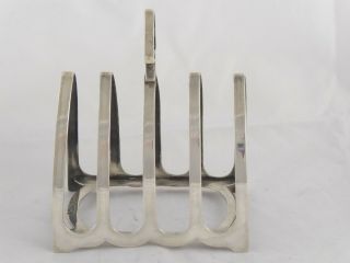 SMART ENGLISH ANTIQUE SOLID STERLING SILVER TOAST RACK 1913 61 g 2