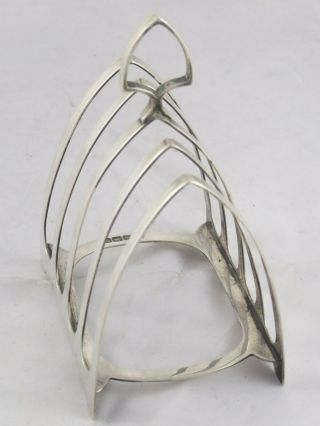 SMART ENGLISH ANTIQUE SOLID STERLING SILVER TOAST RACK 1913 61 g 3