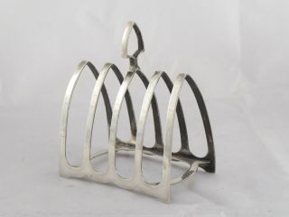 SMART ENGLISH ANTIQUE SOLID STERLING SILVER TOAST RACK 1913 61 g 7