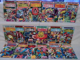 Eternals 2 - 19 (miss.  3),  Annual 1 Set 2,  5 1976 - 1978 Marvel Comics (s 11419)