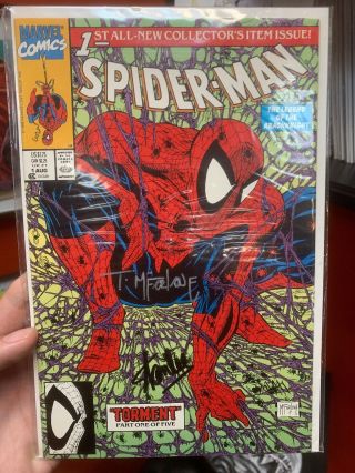 Stan Lee Todd Mcfarlane Signed Spider - Man Comic No