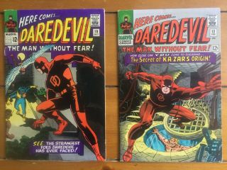Daredevil 10,  13,  14,  15,  16,  18 (6 Early Issues) - Domestic