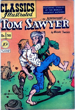 Classics Illustrated 50 (hrn 51) 1st First Edition Tom Sawyer - Rare