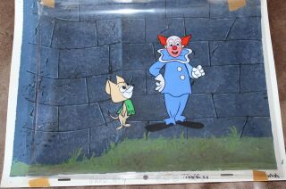 Bozo The Clown Animation Cel Hand Painted Background 801 Larry Harmon