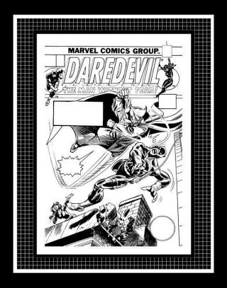 Gil Kane Daredevil 116 Rare Production Art Cover
