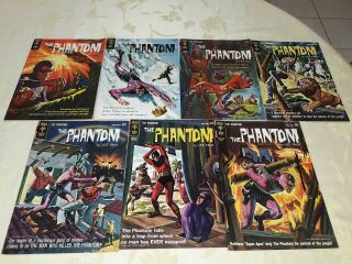 7 Gold Key The Phantom Comic Books By Lee Falk,  Silver Age