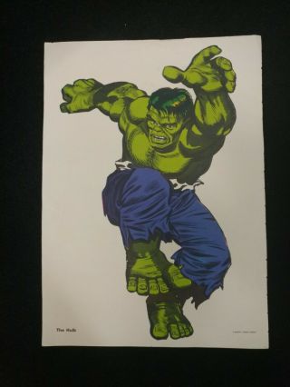 Incredible Hulk Mmms Club Poster Marvel Rare Personality 1966 Marvelmania