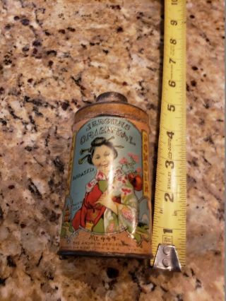 Vintage 1940s Or 1950s Japanese Talcum Powder Tin Can