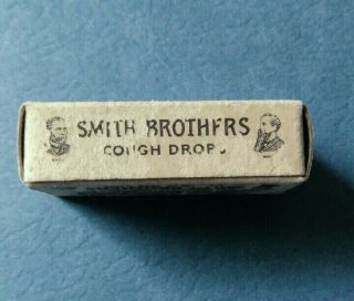Old vintage Smith Brothers Black Cough Drops small sample box 2
