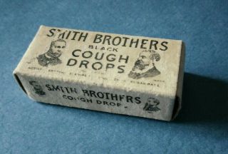 Old vintage Smith Brothers Black Cough Drops small sample box 5