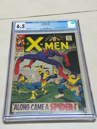 Xmen Issue 35 (1967) " Along Came A Spider " Cgc 6.  5 Graded Spider Man