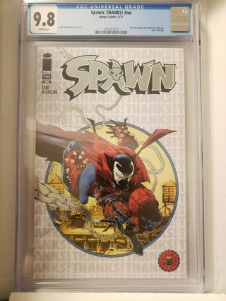 Spawn Thanks Nn Cgc 9.  8 - Spider - Man 300 Homage Silver Foil Variant Cover