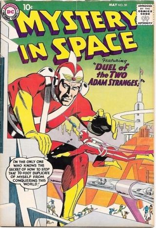 Mystery In Space Comic Book 59,  Dc Comics 1960 Very Good,