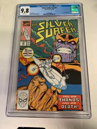 Silver Surfer V3 34 Cgc 9.  8 Nm/mt W/ White Pages - Return Of Thanos