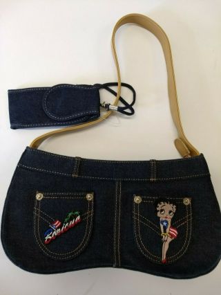 Pre - Owned Betty Boop Puerto Rican Denim Handbag