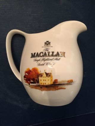 The Macallan Miniature Single Highland Malt Scotch Whisky Porcelain Pitcher