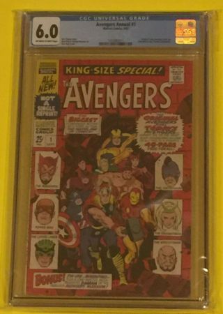 Avengers Annual 1 (marvel 1967) - Cgc 6.  0 - Endgame Movie - Old & Avengers
