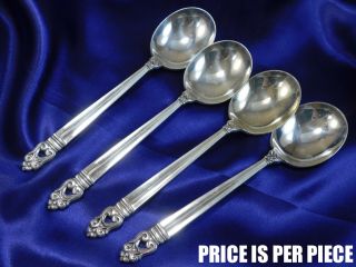 International Royal Danish Sterling Silver Cream Soup Spoon - T