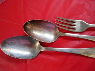 Vintage Horn & Hardart Baking Co.  2 Large Spoons and 1 Fork 4