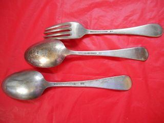 Vintage Horn & Hardart Baking Co.  2 Large Spoons and 1 Fork 5