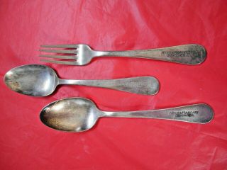 Vintage Horn & Hardart Baking Co.  2 Large Spoons and 1 Fork 7