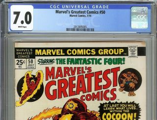 Marvel ' s Greatest Comics 50 CGC 7.  0 FANTASTIC FOUR Jack Kirby Cover HIM Warlock 3