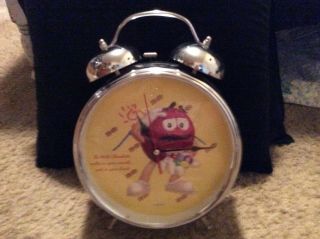 M&m Character Large Alarm Clock 2001 Red Guy