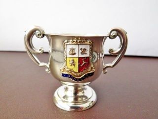 Antique Silver Plate Crested Ware Trophy Cup - Trophy Cup With Crest Of Douglas