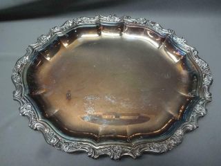 Webster - Wilcox Usa Oneida Silverplate Serving Tray Platter Scrolled Roses