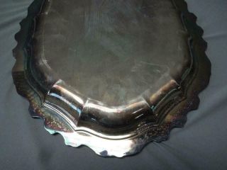Webster - Wilcox USA ONEIDA SilverPlate Serving Tray Platter scrolled roses 7