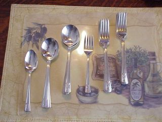 20 Wm Roger Silver Plate Dinner Forks Soup Spoons Vintage Rose Flowers Flatware 4