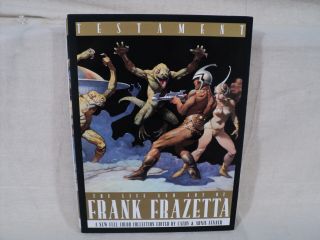 Testament: Life And Art Of Frank Frazetta Hardcover Book Underwood 2001 (t 2465)