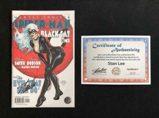 Spider - Man & Black Cat 1 Signed Stan Lee W/coa Dodson Kevin Smith 194