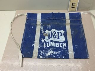 Vintage D & P Lumber Builders Supply Tool Nail Cloth Apron