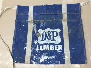 VINTAGE D & P LUMBER BUILDERS SUPPLY TOOL NAIL CLOTH APRON 2