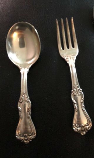 Two Piece Reed Barton Sterling Silver Set Fork Spoon Kids