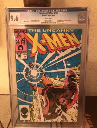 The Uncanny X - Men 221 9.  6 Cgc Graded - - Marvel X - Men