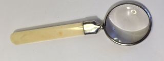 MAGNIFYING GLASS AND LETTER OPENER 1911 SOLID SILVER MOUNT BIRMINGHAM 2