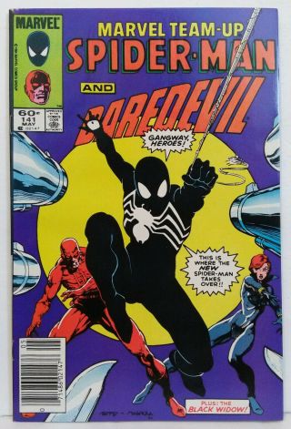 Marvel Team - Up 141 Nm - To Nm 1st App.  Spider - Man Black Suit Marvel Comics 1984