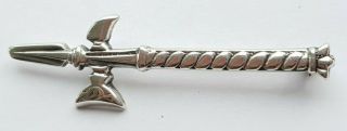 Vintage Edinburgh Silver Celtic Axe Brooch / Pin.  By J.  C 1966 10.  50g &