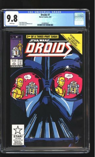 Droids 7 Cgc 9.  8 Nm/mint Darth Vader Obi - Wan Luke Leia Han Star Wars Marvel 1987
