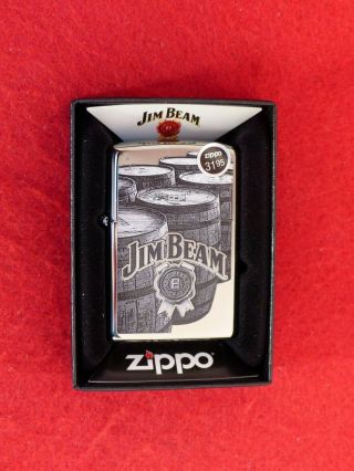 Zippo Case Xx Usa Jim Beam Bourbon Cigarette Stainless Lighter