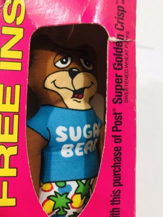 Post Golden Crisp Sugar Bear Stuffed Toy Cereal Premium Vtg